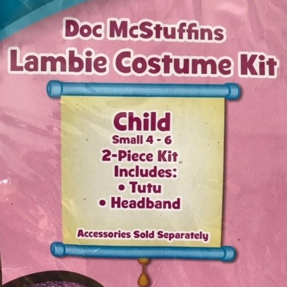 NWT Disney Doc McStuffins Lambie Costume Kit Halloween Cosplay Girl's Small 4-6 - Picture 5 of 5